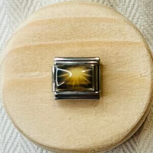 Sunburst Italian Charm Bracelet Link